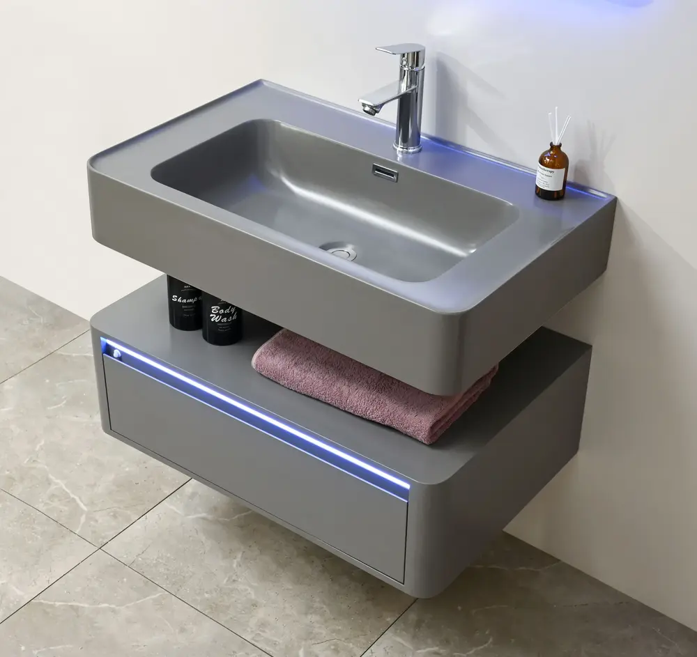 SP-1018 Bộ tủ phòng tắm nhựa PVC cao cấp đèn cảm ứng SELTA