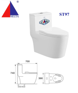 Bàn cầu liền khối SELTA- ST 97   